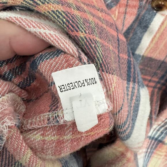Unbranded Pink Plaid Button Down Shacket Shirt Jacket Size XL - Picture 4 of 6
